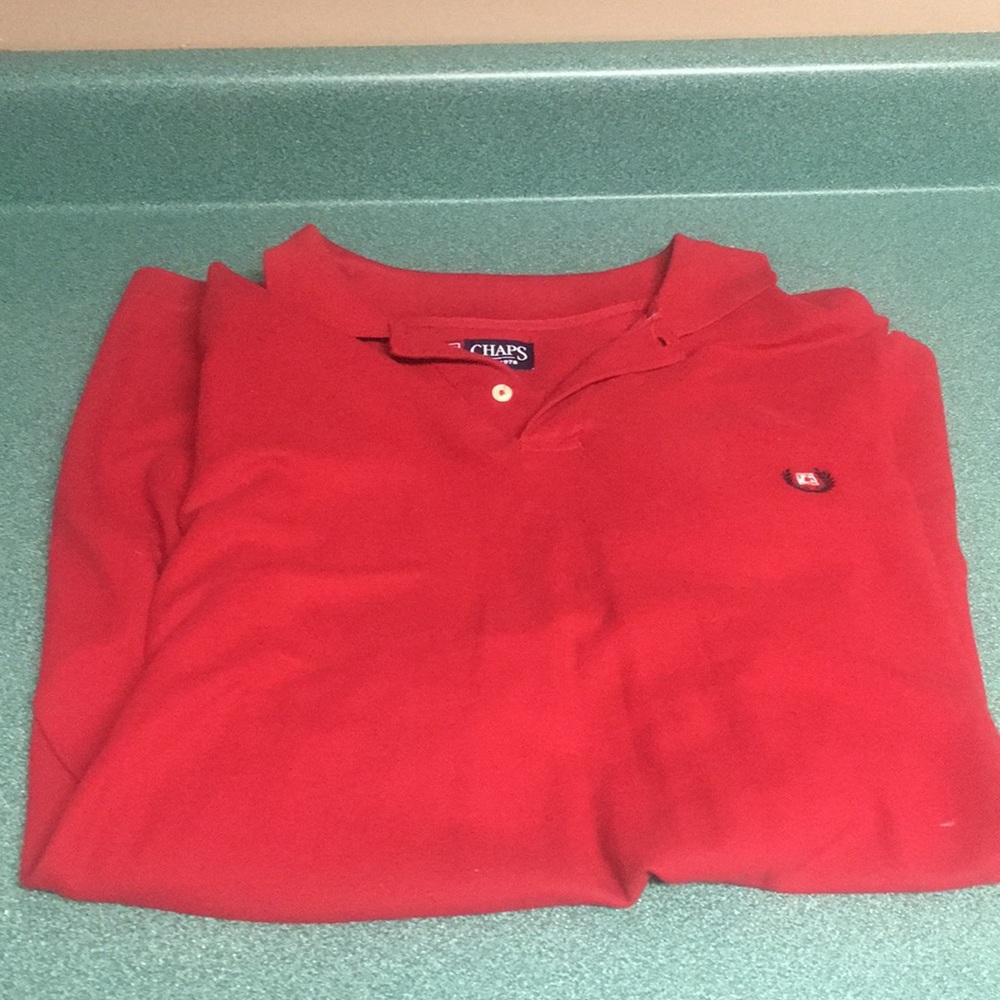 Chaps Short Sleeve Red Polo - image 2